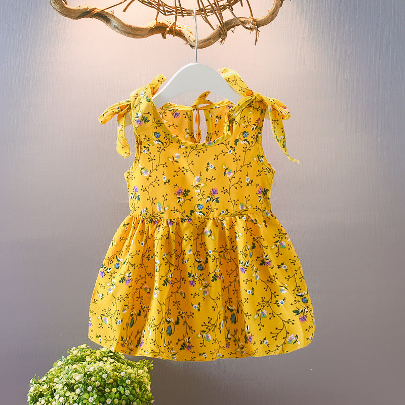 Summer New Girls' Dresses Baby Sleeveless Skirts