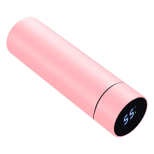 LED Touch Stainless Steel Insulated Water Bottle - Pink/500ML