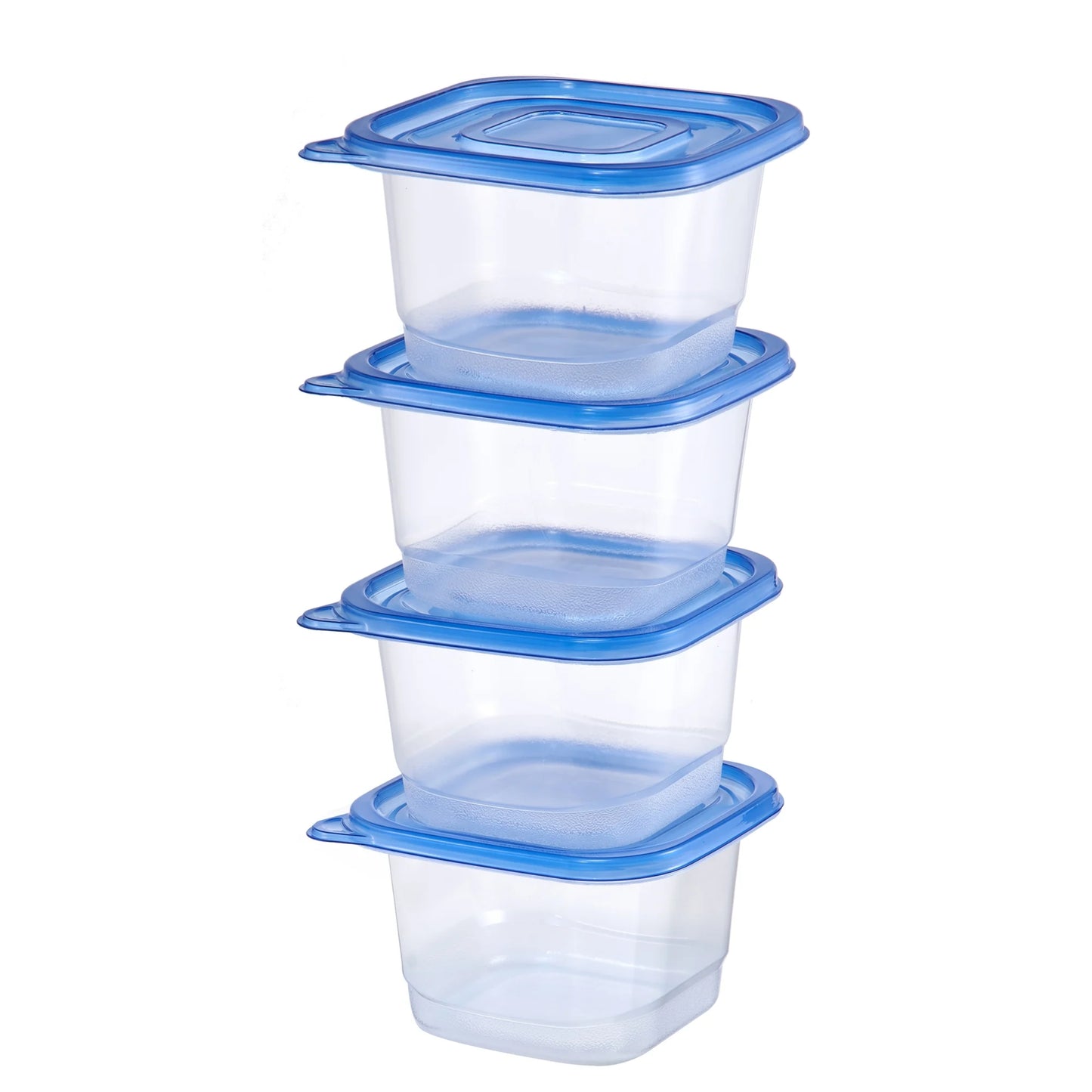 Square 4 Pack 4.4 Cup Plastic Food Storage Container