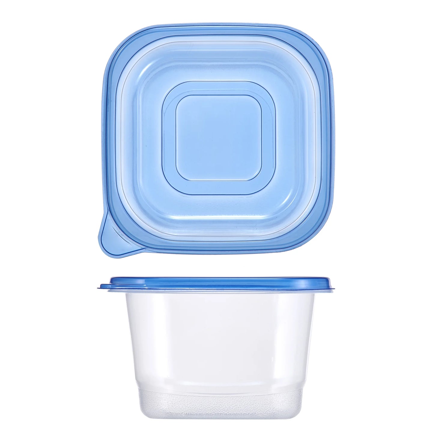 Square 4 Pack 4.4 Cup Plastic Food Storage Container