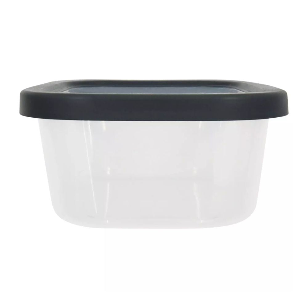 Durable Food Storage Container Gray Plastic 4.96 Cup (2 Count)