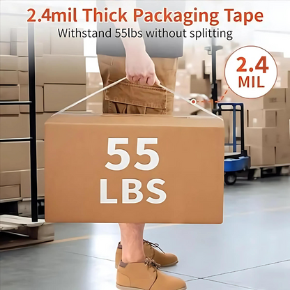 24-Rolls Ultra Clear 2.4 MIL Tape 3'' X 110 Yards Heavy Duty Carton Packing Packaging Sealing Tape