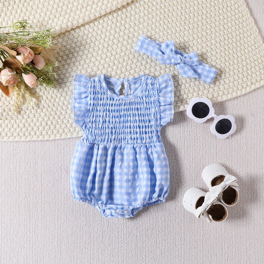 Baby Girl Solid Color Triangle Rompers Romper