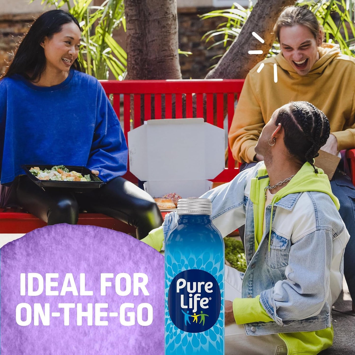 Pure Life Purified Bottled Water, 3-Pack - Still Bottled Drinking Water Enhanced with Minerals for a Crisp Taste, Aluminum Bottles - 20 fl oz