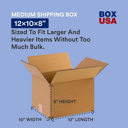 Small Corrugated Boxes 12x10x8 set 26 pack