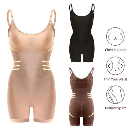 Seamless Open Crotch Compression Bodysuit